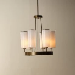 Kindgom LED 28 Inch Antique Brass Chandelier Ceiling Light -Jamie Young Store 5king chab 4