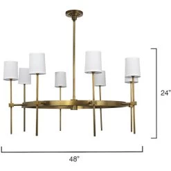 Minerva 8 Light 48 Inch Antique Brass Chandelier Ceiling Light 7 Minerva 8 Light 48 Inch Antique Brass Chandelier Ceiling Light -Jamie Young Store 5mine8 chab 6