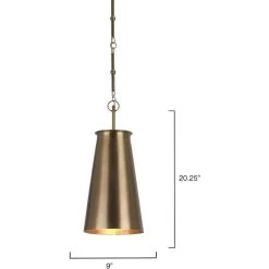 Nara 1 Light 6 Inch Antique Brass Pendant Ceiling Light -Jamie Young Store 5nara brass 5