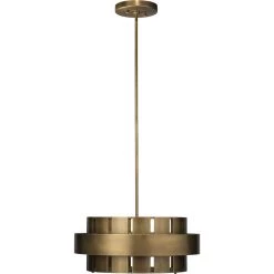 Jamie Young Store 12 Orbit 3 Light 20 Inch Antique Brass Chandelier Ceiling Light
