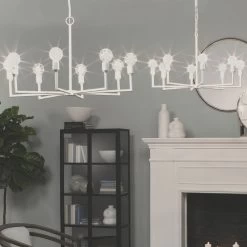 Park 8 Light 32 Inch White Gesso Chandelier Ceiling Light -Jamie Young Store 5park chwh 3