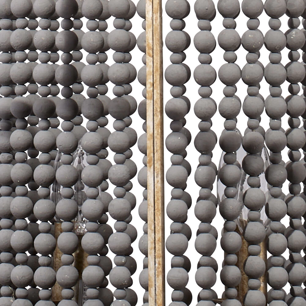 Saturn 4 Light 20 Inch Antique Silver Beaded Chandelier Ceiling Light 4 Saturn 4 Light 20 Inch Antique Silver Beaded Chandelier Ceiling Light - Image 4