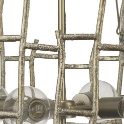 Ulysses 1 Light 32 Inch Champagne Leaf Metal Chandelier Ceiling Light -Jamie Young Store 5ulys chch 9