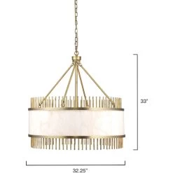 Upsala 8 Light 32 Inch Antique Brass & White Alabaster Chandelier Ceiling Light -Jamie Young Store 5upsa abal 6