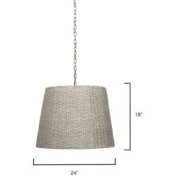 Willow 2 Light 24 Inch Natural Seagrass Chandelier Ceiling Light -Jamie Young Store 5will chna 2