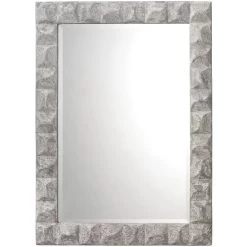 Astor 39 X 28 Inch Grey Plaster Wall Mirror