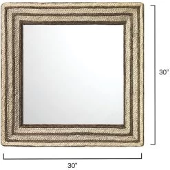 Evergreen 30 X 30 Inch Natural Mirror -Jamie Young Store 6ever sqsg 2