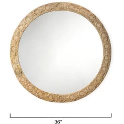 Relief 36 X 36 Inch Natural Mirror 9 Relief 36 X 36 Inch Natural Mirror -Jamie Young Store 6reli rndna 2