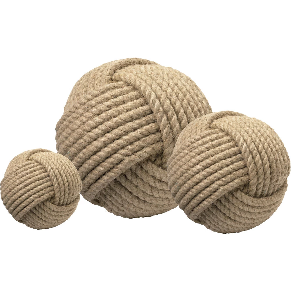 Jute Jute Balls, Set Of 3 1 Jute Jute Balls, Set Of 3