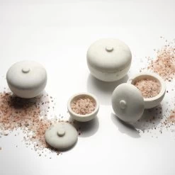 Bennett 7.25 X 6 Inch Storage Bowl With Lid, Large -Jamie Young Store 7benn lgwh 6