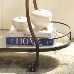 Bennett 6 X 5 Inch Storage Bowl With Lid, Medium -Jamie Young Store 7benn mdwh 5