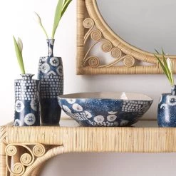 Block Print 13.75 X 4 Inch Bowl -Jamie Young Store 7bloc bobl 5