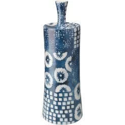 Block Print 12 X 4.75 Inch Vases, Set Of 4 25 Block Print 12 X 4.75 Inch Vases, Set Of 4 -Jamie Young Store 7bloc vabl 11