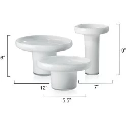 Bloom 9.5 X 7 Inch Vessels, Set Of 3 -Jamie Young Store 7bloo vewh 2