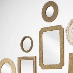 Braided Round 20 X 20 Inch Jute Mirror -Jamie Young Store 7brai lgju 17