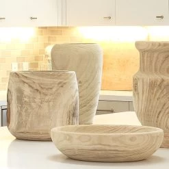 Brea 13.5 X 12 Inch Wooden Vase -Jamie Young Store 7brea vawd 17