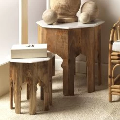 Constantine 12 X 7 Inch Cream Resin W/ Horn Accent Large Rectangle Box -Jamie Young Store 7cons bxcr 2