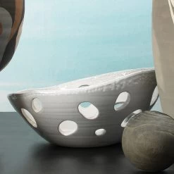 Crater Asymetric 14 X 6 Inch Bowl -Jamie Young Store 7crat bowh 8