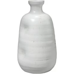 Dimple 14 X 8.25 Inch Vase In Matte White Ceramic