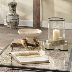 Garden Cream Pedestal Bowl -Jamie Young Store 7gard pecr 4