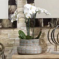 Grid Ceramic 14 X 9 Inch Vase -Jamie Young Store 7grid vagr 8