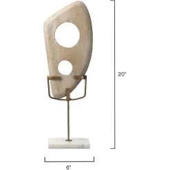 Hepalith Object White Washed Wood Table Object -Jamie Young Store 7hepa whwd 5