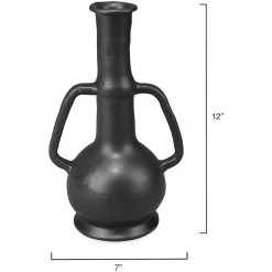 Horton Handled 12 X 7 Inch Vase -Jamie Young Store 7hort vabk 2