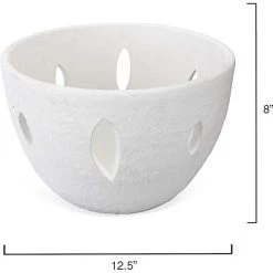 Lacerated 13 X 8 Inch Bowl 11 Lacerated 13 X 8 Inch Bowl -Jamie Young Store 7lace bowh 5