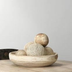 Malibu Natural Wood Wood Balls, Set Of 3 22 Malibu Natural Wood Wood Balls, Set Of 3 -Jamie Young Store 7mali natu 9