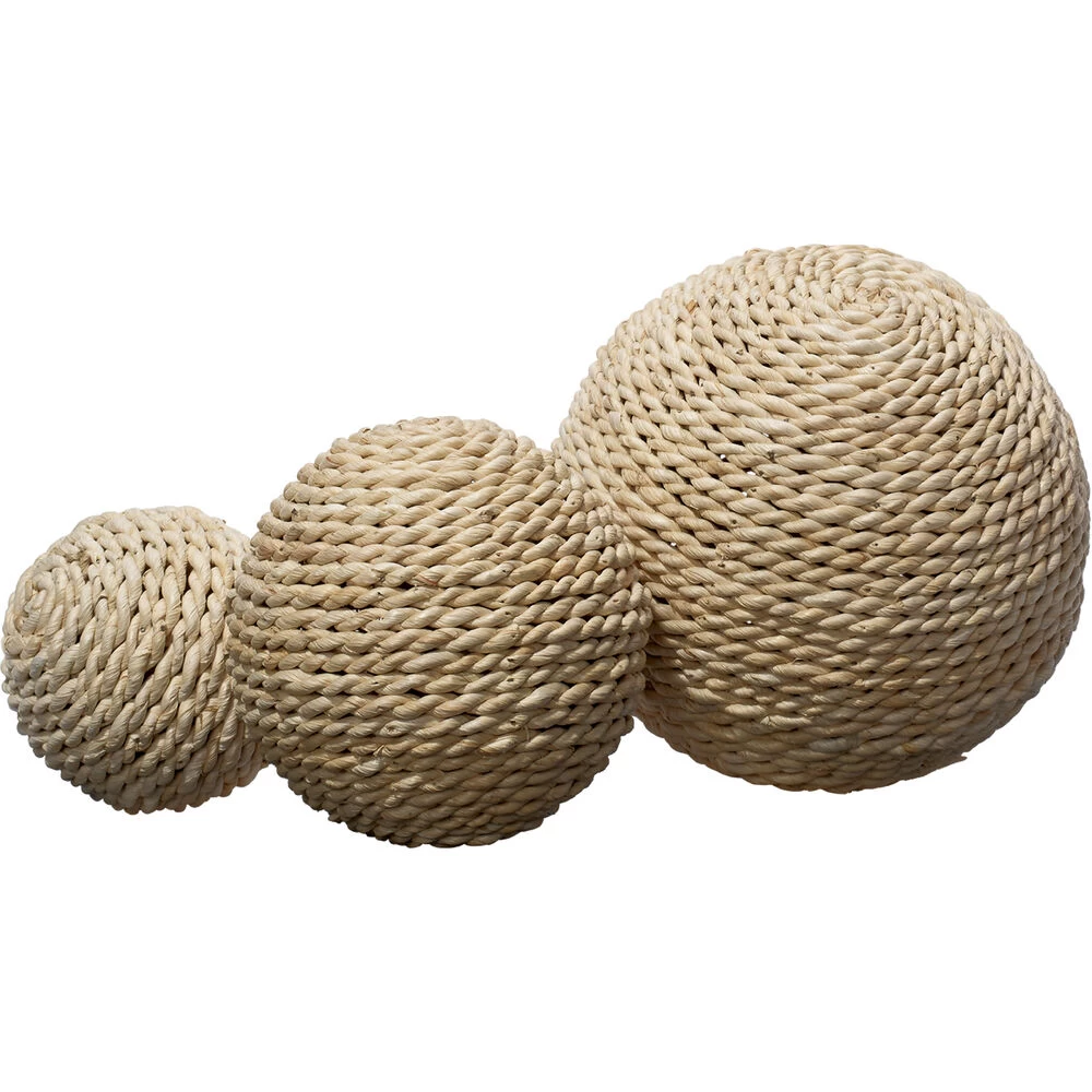 Malibu Natural Decorative Balls, Set Of 3 1 Malibu Natural Decorative Balls, Set Of 3
