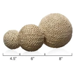 Malibu Natural Decorative Balls, Set Of 3 16 Malibu Natural Decorative Balls, Set Of 3 -Jamie Young Store 7mali owst 2