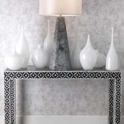 Nymph Decorative 19 X 8 Inch Vases In White Glass, Set Of 3 -Jamie Young Store 7nymp vawh 9