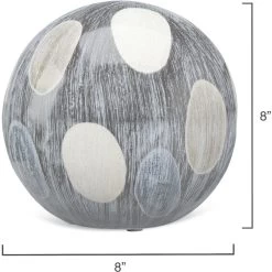 Painted Cream / White And Black Ceramic Sphere -Jamie Young Store 7pain smcr 2