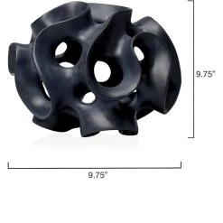 Ribbon Black Decorative Sphere -Jamie Young Store 7ribb spbk 2