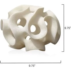 Ribbon White Decorative Sphere -Jamie Young Store 7ribb spwh 2