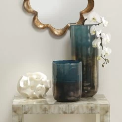 Ribbon White Decorative Sphere -Jamie Young Store 7ribb spwh 4