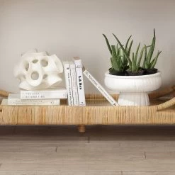 Ribbon White Decorative Sphere -Jamie Young Store 7ribb spwh 6