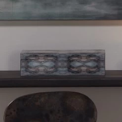 Rorschach 17 X 7 Inch Indigo Blue Lacquer Long Box -Jamie Young Store 7rors lobxin alternate image beauty crop 1 spring 2021