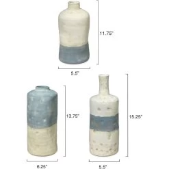 Sedona 15.25 X 6.25 Inch Vessels, Set Of 3 12 Sedona 15.25 X 6.25 Inch Vessels, Set Of 3 -Jamie Young Store 7sedo vebl 2