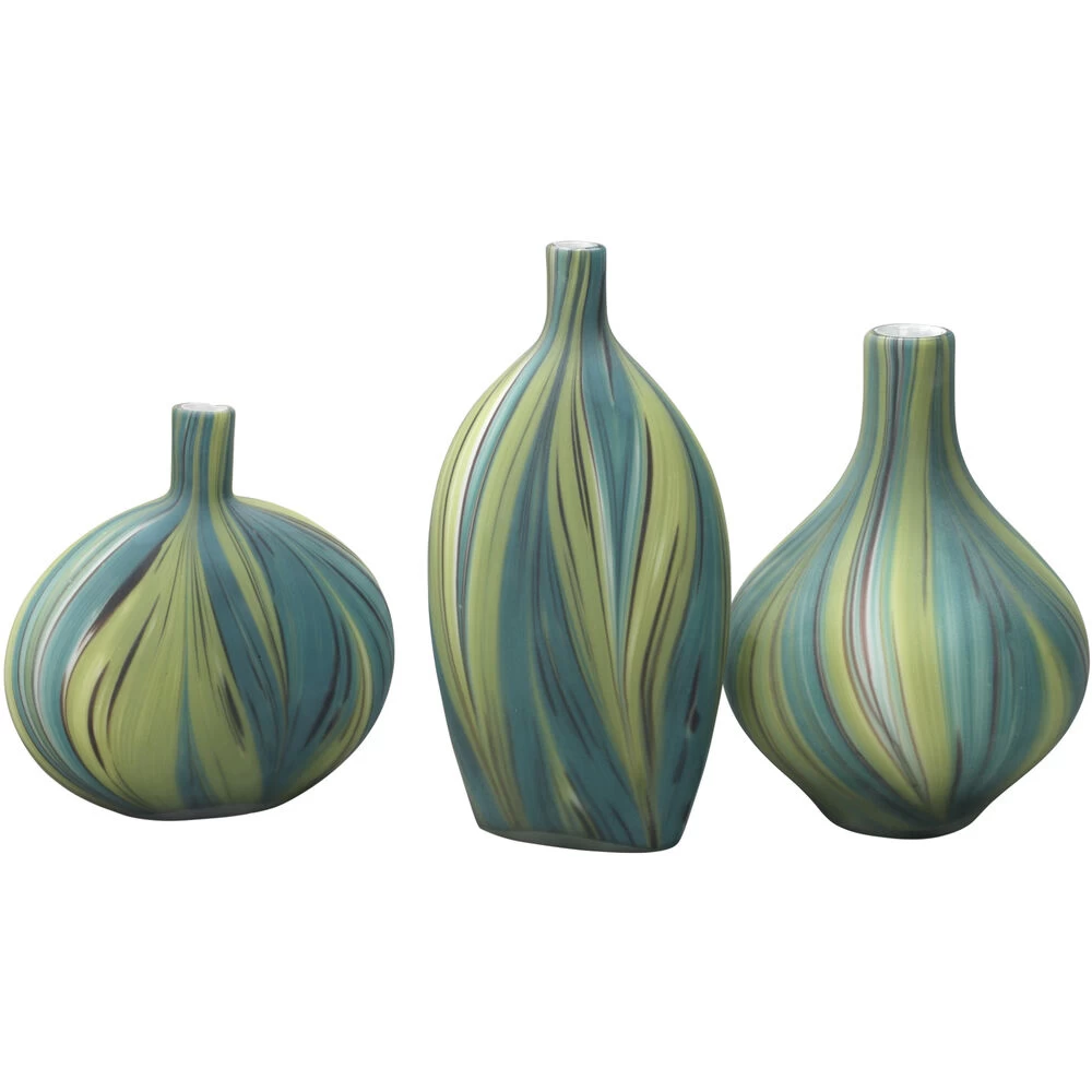 Stream 12 X 7 Inch Vessels, Set Of 3 1 Stream 12 X 7 Inch Vessels, Set Of 3