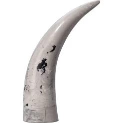 Varigated Horn Swirled Cream And Black And Grey Resin Decorative Objects, Set Of 3 -Jamie Young Store 7vari obgr 5