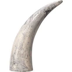 Varigated Horn Swirled Cream And Black And Grey Resin Decorative Objects, Set Of 3 -Jamie Young Store 7vari obgr 6