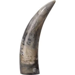 Varigated Horn Swirled Cream And Black And Grey Resin Decorative Objects, Set Of 3 -Jamie Young Store 7vari obgr 7