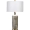 Annex 27 Inch 100.00 Watt Grey & Antique Brass Table Lamp Portable Light