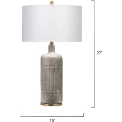Annex 27 Inch 100.00 Watt Grey & Antique Brass Table Lamp Portable Light 5 Annex 27 Inch 100.00 Watt Grey & Antique Brass Table Lamp Portable Light -Jamie Young Store 9annexgrgo 5