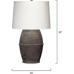 Antiquity 32 Inch 150.00 Watt Dark Grey Table Lamp Portable Light 7 Antiquity 32 Inch 150.00 Watt Dark Grey Table Lamp Portable Light -Jamie Young Store 9antiquitldg 2