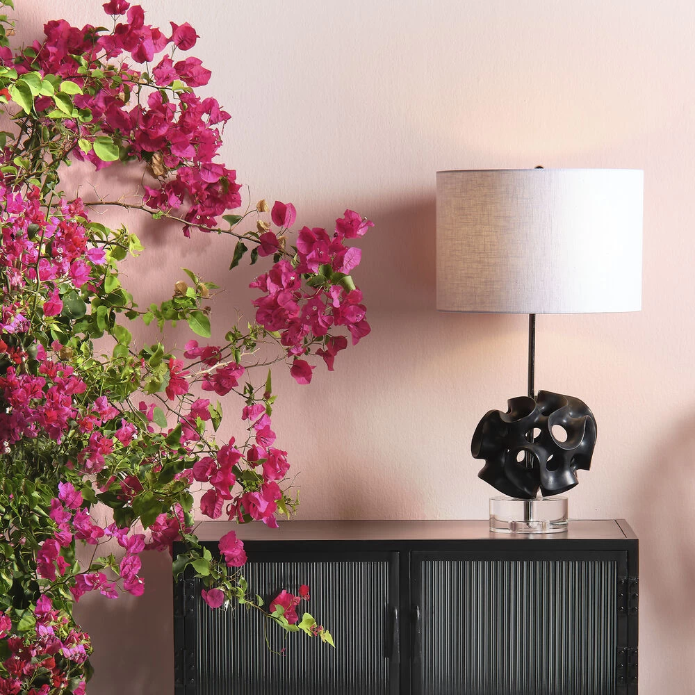 Anya 26 Inch 150.00 Watt Black And Clear Table Lamp Portable Light 2 Anya 26 Inch 150.00 Watt Black And Clear Table Lamp Portable Light - Image 2