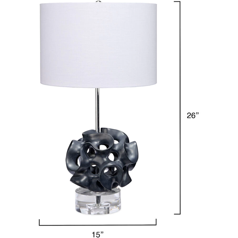 Anya 26 Inch 150.00 Watt Black And Clear Table Lamp Portable Light 3 Anya 26 Inch 150.00 Watt Black And Clear Table Lamp Portable Light - Image 3
