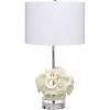Anya 26 Inch 150.00 Watt White And Clear Table Lamp Portable Light