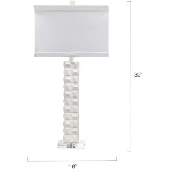 Astor 32 Inch 100.00 Watt Textured Matte White Table Lamp Portable Light -Jamie Young Store 9astortlwh 5